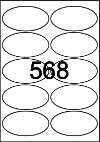 Oval Label 98 mm x 52 mm - Solid Colours Paper Labels