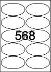 Custom Printed White Matt Paper Oval Labels - 98mm x 52mm