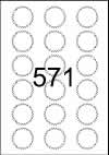 Starburst Shape Label 42 mm x 42 mm - White Paper Labels