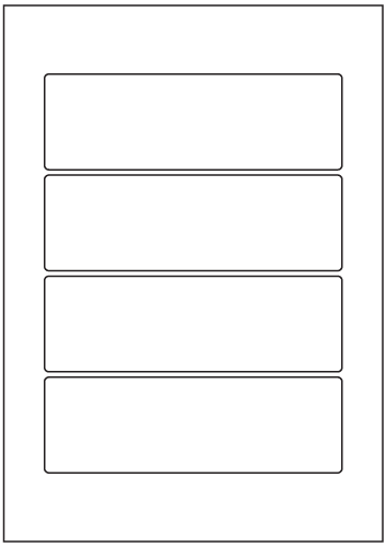 Rectangle Labels 165mm x 53mm - Tint Colours Paper Labels