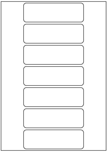 Rectangle Labels 120mm x 38mm - White Paper Labels