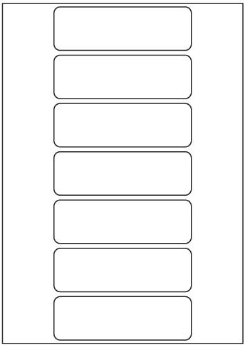 Rectangle Labels 120mm x 38mm - Fluorescent Paper Labels