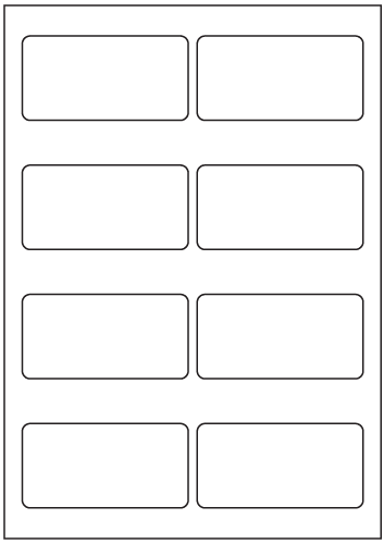 Rectangle Labels 92.5mm x 47mm - White Paper Labels