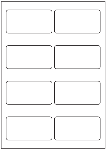 Rectangle Labels 92.5mm x 47mm - Tint Colours Paper Labels