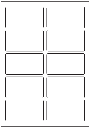 Rectangle Labels 90mm x 50mm - White Paper Labels