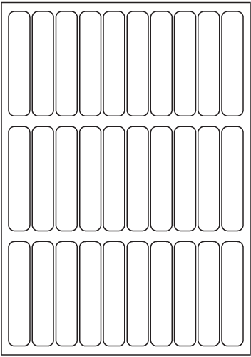 Rectangle Labels 88mm x 18mm - Synthetic Labels