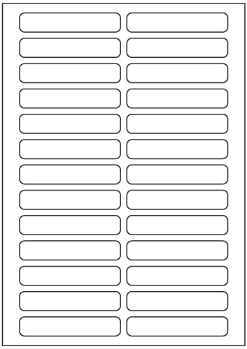 Rectangle Labels 87.5mm x 16.6mm - Tint Colours Paper Labels