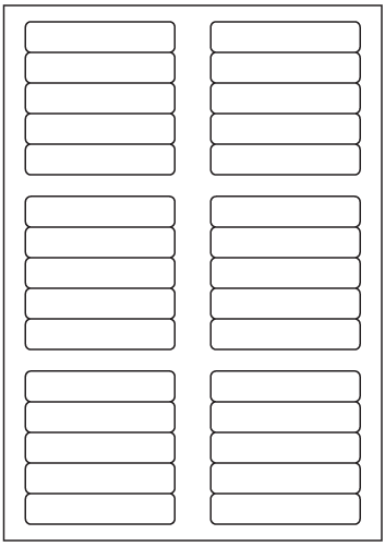 Rectangle Labels 83mm x 17mm - White Paper Labels