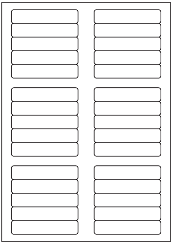 Rectangle Labels 83mm x 17mm - Tint Colours Paper Labels