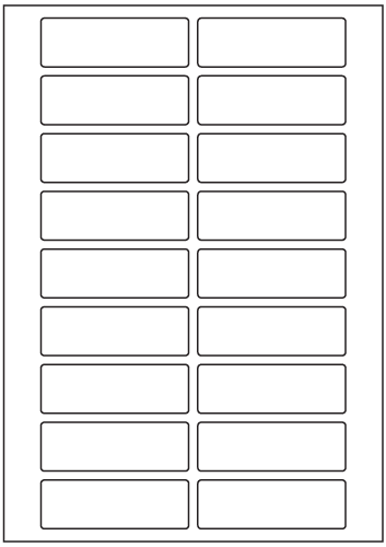 Rectangle Labels 82mm x 27mm - White Paper Labels