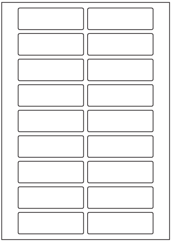 Rectangle Labels 82mm x 27mm - Solid Colours Paper Labels