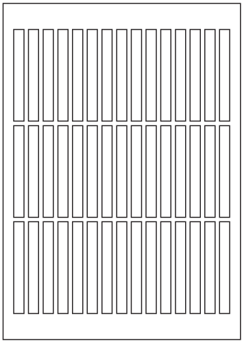 Rectangle Labels 81mm x 9mm - Solid Colours Paper Labels