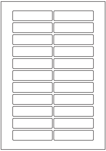 Rectangle Labels 80mm x 20mm - White Paper Labels