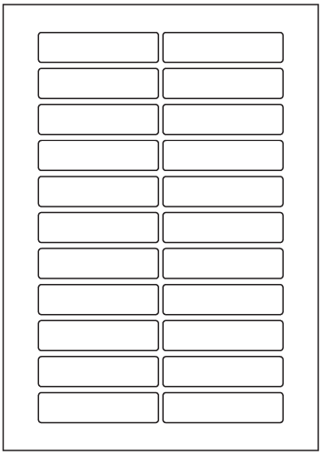 Rectangle Labels 80mm x 20mm - Tint Colours Paper Labels