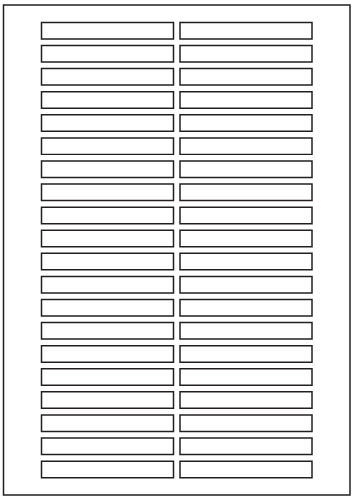 Rectangle Labels 80mm x 10mm - White Paper Labels