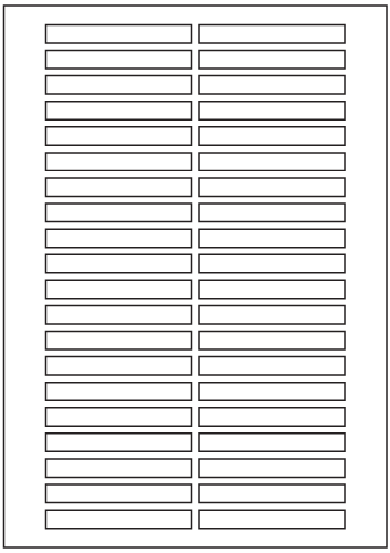 Rectangle Labels 80mm x 10mm - Solid Colours Paper Labels