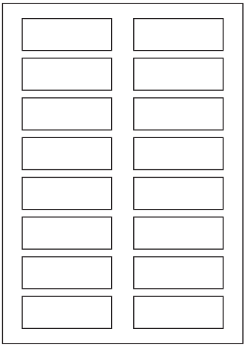 Rectangle Labels 78mm x 28mm - White Paper Labels