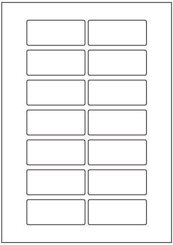 Rectangle Labels 72mm x 31mm - Tint Colours Paper Labels