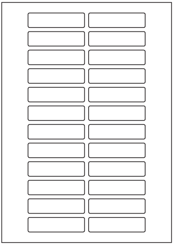 Rectangle Labels 70mm x 18mm - White Paper Labels