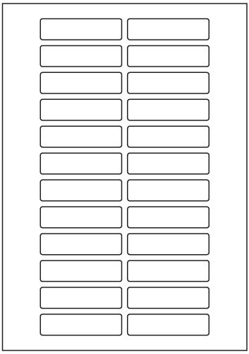 Rectangle Labels 70mm x 18mm - Tint Colours Paper Labels