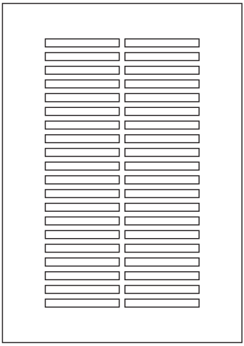 Rectangle Labels 65mm x 7mm - White Paper Labels