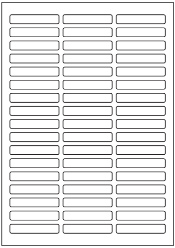 Rectangle Labels 60mm x 11mm - White Paper Labels