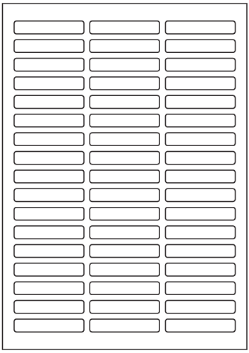 Rectangle Labels 60mm x 11mm - Tint Colours Paper Labels