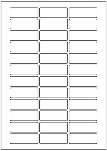 Rectangle Labels 56mm x 20mm - Synthetic Labels - Click Image to Close