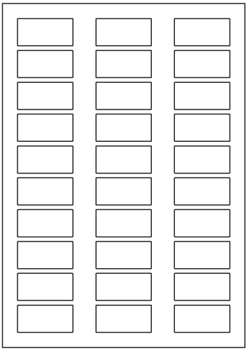 Rectangle Labels 48mm x 23.5mm - White Paper Labels