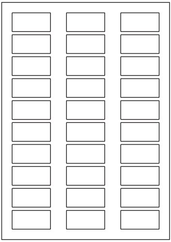 Rectangle Labels 48mm x 23.5mm - Tint Colours Paper Labels