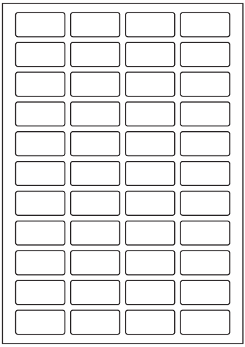 Rectangle Labels 43mm x 21mm - White Paper Labels
