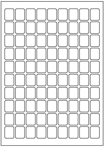 Rectangle Labels 24mm x 19mm - White Paper Labels