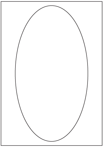 Oval Labels 280mm x 151mm - Fluorescent Paper Labels