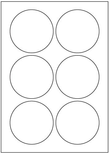 Circle Labels 85mm diameter - Tint Colours Paper Labels