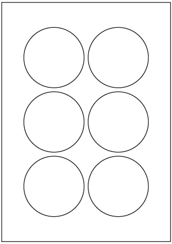 Circle Labels 75mm diameter - Fluorescent Paper Labels