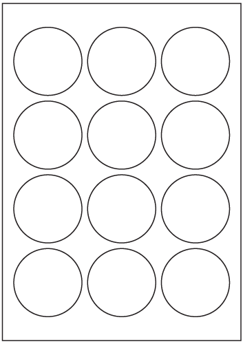 Circle Labels 60mm diameter - Vinyl PVC Labels