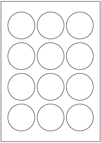 Circle Labels 57mm diameter - Synthetic Labels