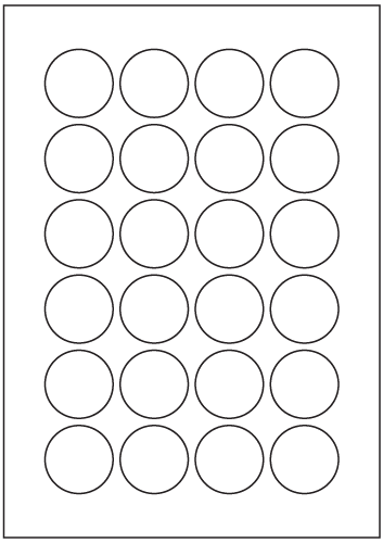 Circle Labels 38mm diameter - White Paper Labels - Click Image to Close