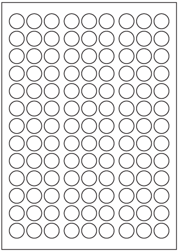 Circle Labels 18mm diameter - Synthetic Labels