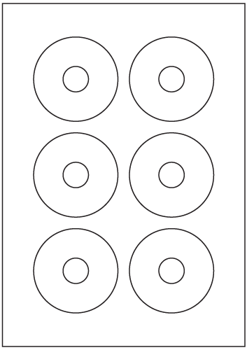 Donut Labels 73mm diameter - Tint Colours Paper Labels