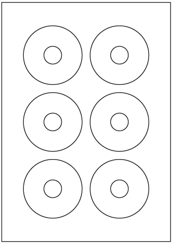 Donut Labels 73mm diameter - Solid Colours Paper Labels - Click Image to Close