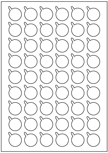 Speech Bubble Labels 28.3mm x 25.5mm - White Paper Labels