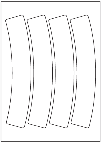 Bottle labels 239.3mm x 53.7mm - Arch - Vinyl PVC Labels