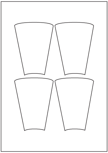 Bottle Labels 117.0mm x 82.8mm - Arch - Fluorescent Paper Labels