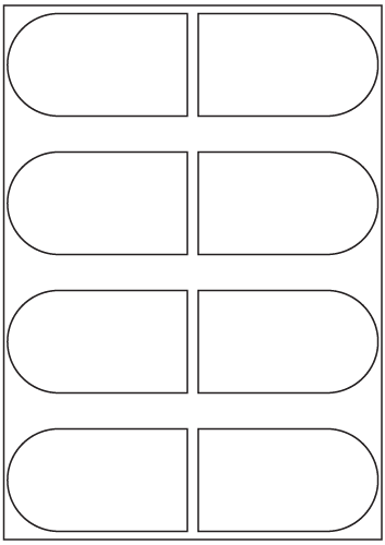 Bottle labels 100mm x 57mm - Dome - Vinyl PVC Labels