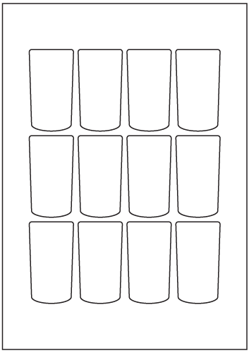 Bottle Labels 70mm x 38mm - Dome - Speciality Paper Labels