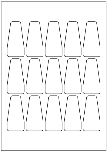 Bottle Labels 70mm x 34mm - White Paper Labels