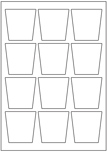 Bottle Labels 62mm x 61.7mm - Tint Colours Paper Labels