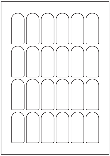 Bottle Labels 60mm x 25mm - Dome - Speciality Paper Labels