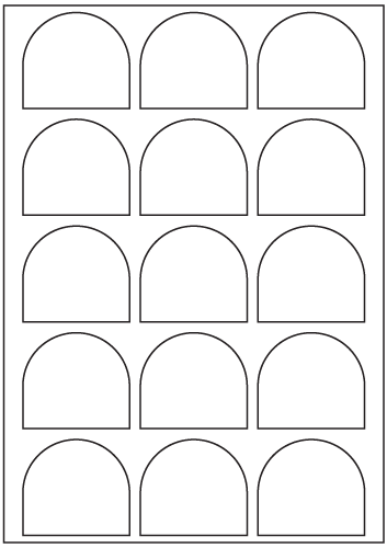 Bottle Labels 59mm x 53mm - Dome - White Paper Labels